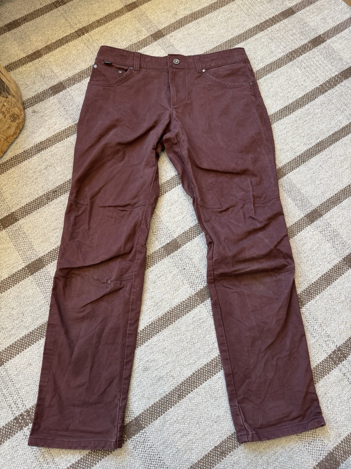 Kuhl Free Rydr Brick Red Work Pants Men’s 33 X 32 Vintage Patina